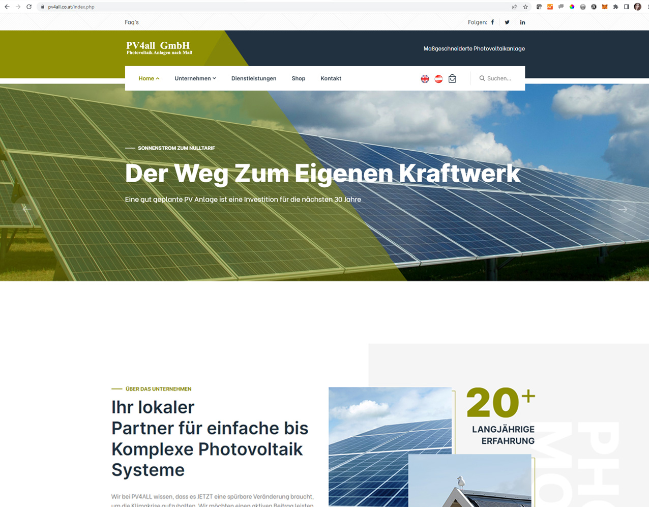 PV4all GmbH - website de prezentare 